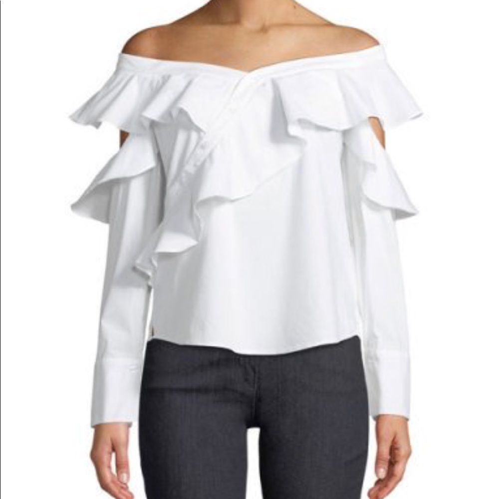 Laundry SS White Off The Shoulder Blouse